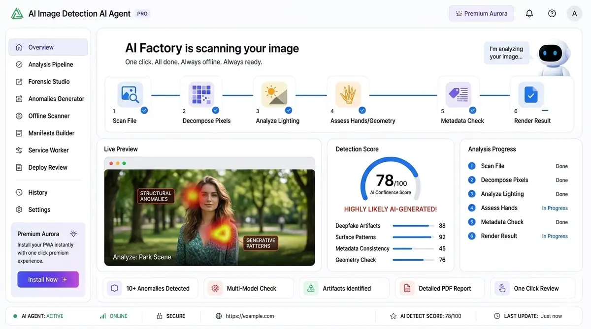 AI HTML-to-image agent — example of the AI tool dashboard software